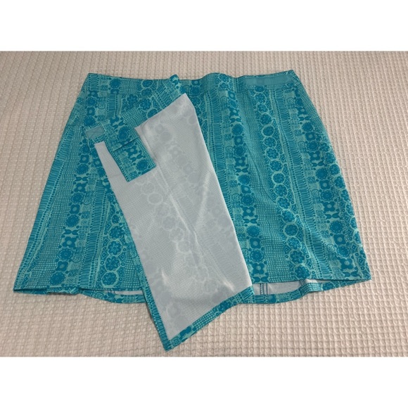 RipSkirt Hawaii Skirt Women’s XXL Teal Blue Print Paía Beach Glass Wrap Cover Up - Picture 5 of 11